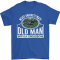 An Old Man With a Crossbow Funny Mens T-Shirt Cotton Gildan Royal Blue
