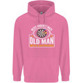 An Old Man With a Dart Board Funny Player Mens 80% Cotton Hoodie Azelea