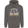 An Old Man With a Dart Board Funny Player Mens 80% Cotton Hoodie Charcoal