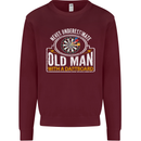 An Old Man With a Dart Board Funny Player Mens Sweatshirt Jumper Maroon