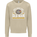 An Old Man With a Dart Board Funny Player Mens Sweatshirt Jumper Sand