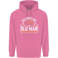 An Old Man With a Fishing Rod Fisherman Mens 80% Cotton Hoodie Azelea