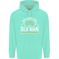 An Old Man With a Fishing Rod Fisherman Mens 80% Cotton Hoodie Peppermint