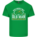 An Old Man With a Fishing Rod Fisherman Mens Cotton T-Shirt Tee Top Irish Green