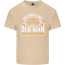 An Old Man With a Fishing Rod Fisherman Mens Cotton T-Shirt Tee Top Sand
