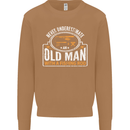 An Old Man With a Fishing Rod Fisherman Mens Sweatshirt Jumper Caramel Latte
