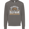 An Old Man With a Fishing Rod Fisherman Mens Sweatshirt Jumper Charcoal