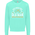 An Old Man With a Fishing Rod Fisherman Mens Sweatshirt Jumper Peppermint