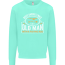 An Old Man With a Fishing Rod Fisherman Mens Sweatshirt Jumper Peppermint