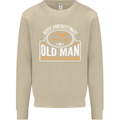 An Old Man With a Fishing Rod Fisherman Mens Sweatshirt Jumper Sand
