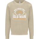 An Old Man With a Fishing Rod Fisherman Mens Sweatshirt Jumper Sand