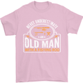 An Old Man With a Fishing Rod Fisherman Mens T-Shirt Cotton Gildan Light Pink