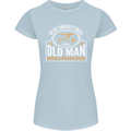 An Old Man With a Fishing Rod Fisherman Womens Petite Cut T-Shirt Light Blue