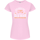 An Old Man With a Fishing Rod Fisherman Womens Petite Cut T-Shirt Light Pink