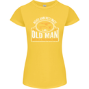 An Old Man With a Fishing Rod Fisherman Womens Petite Cut T-Shirt Yellow