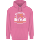 An Old Man With a Fishing Rod & Beer Funny Mens 80% Cotton Hoodie Azelea