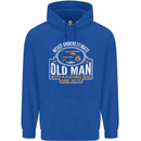 An Old Man With a Fishing Rod & Beer Funny Mens 80% Cotton Hoodie Royal Blue