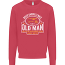 An Old Man With a Fishing Rod & Beer Funny Mens Sweatshirt Jumper Heliconia
