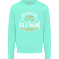 An Old Man With a Fishing Rod & Beer Funny Mens Sweatshirt Jumper Peppermint