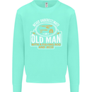 An Old Man With a Fishing Rod & Beer Funny Mens Sweatshirt Jumper Peppermint