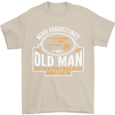 An Old Man With a Fishing Rod & Beer Funny Mens T-Shirt Cotton Gildan Sand