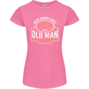 An Old Man With a Fishing Rod & Beer Funny Womens Petite Cut T-Shirt Azalea