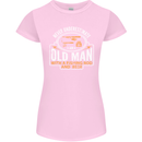An Old Man With a Fishing Rod & Beer Funny Womens Petite Cut T-Shirt Light Pink