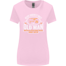 An Old Man With a Fishing Rod & Beer Funny Womens Wider Cut T-Shirt Light Pink