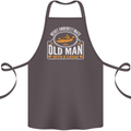 An Old Man With a Kayak Kayaking Funny Cotton Apron 100% Organic Dark Grey
