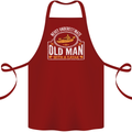 An Old Man With a Kayak Kayaking Funny Cotton Apron 100% Organic Maroon