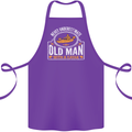An Old Man With a Kayak Kayaking Funny Cotton Apron 100% Organic Purple