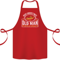 An Old Man With a Kayak Kayaking Funny Cotton Apron 100% Organic Red