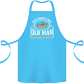 An Old Man With a Kayak Kayaking Funny Cotton Apron 100% Organic Turquoise