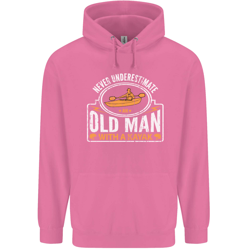 An Old Man With a Kayak Kayaking Funny Mens 80% Cotton Hoodie Azelea
