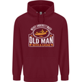 An Old Man With a Kayak Kayaking Funny Mens 80% Cotton Hoodie Maroon