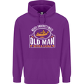 An Old Man With a Kayak Kayaking Funny Mens 80% Cotton Hoodie Purple