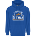An Old Man With a Kayak Kayaking Funny Mens 80% Cotton Hoodie Royal Blue