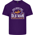 An Old Man With a Kayak Kayaking Funny Mens Cotton T-Shirt Tee Top Purple