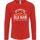 An Old Man With a Kayak Kayaking Funny Mens Long Sleeve T-Shirt Red
