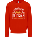An Old Man With a Kayak Kayaking Funny Mens Sweatshirt Jumper Bright Red