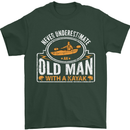 An Old Man With a Kayak Kayaking Funny Mens T-Shirt Cotton Gildan Forest Green