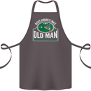 An Old Man With a Pool Cue Player Funny Cotton Apron 100% Organic Dark Grey