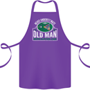 An Old Man With a Pool Cue Player Funny Cotton Apron 100% Organic Purple