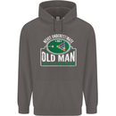 An Old Man With a Pool Cue Player Funny Mens 80% Cotton Hoodie Charcoal