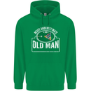 An Old Man With a Pool Cue Player Funny Mens 80% Cotton Hoodie Irish Green