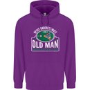 An Old Man With a Pool Cue Player Funny Mens 80% Cotton Hoodie Purple