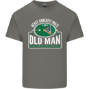 An Old Man With a Pool Cue Player Funny Mens Cotton T-Shirt Tee Top Charcoal