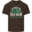 An Old Man With a Pool Cue Player Funny Mens Cotton T-Shirt Tee Top Dark Chocolate