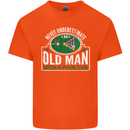 An Old Man With a Pool Cue Player Funny Mens Cotton T-Shirt Tee Top Orange