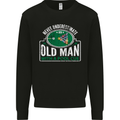 An Old Man With a Pool Cue Player Funny Mens Sweatshirt Jumper Black